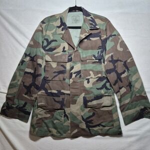 US Army Woodland Camo BDU Field Jacket Small Regular Military Issue